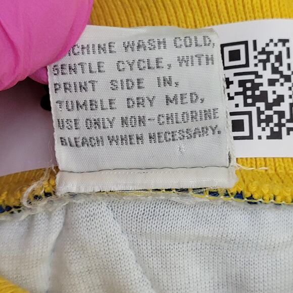 Vintage 80s MOD Quilted Sweatshirt Womens Small 21x21 Collard - Picture 8 of 10